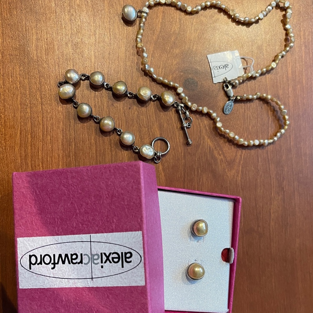 New Alexia Crawford Freshwater Pearl Jewelry Set